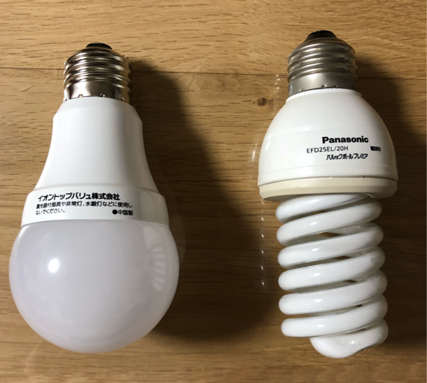 LEDと電球比較
